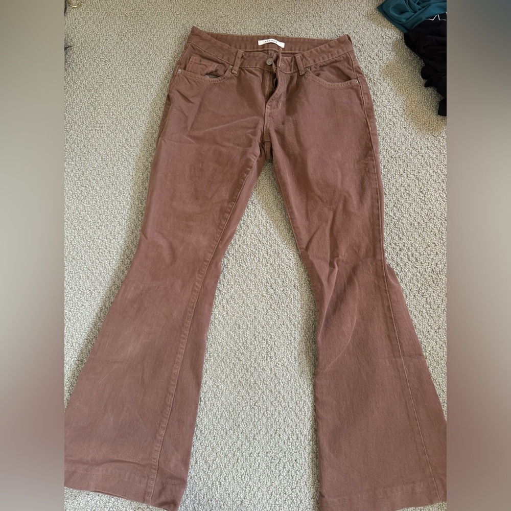 Pacsun brown low rise flare jeans size 26